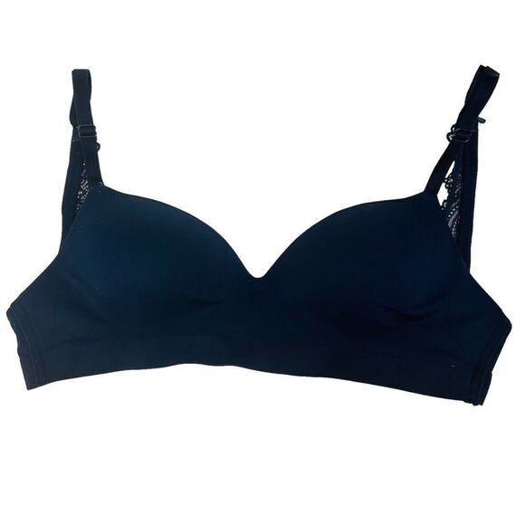 Soma Enbliss wireless lace j hook bra size 32C navy blue - Picture 2 of 4